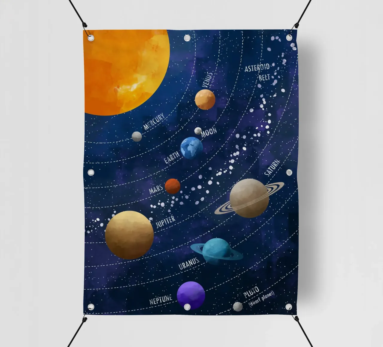 Cats & Dotz - Sistema solare 02 telo in pvc da The Artcircle