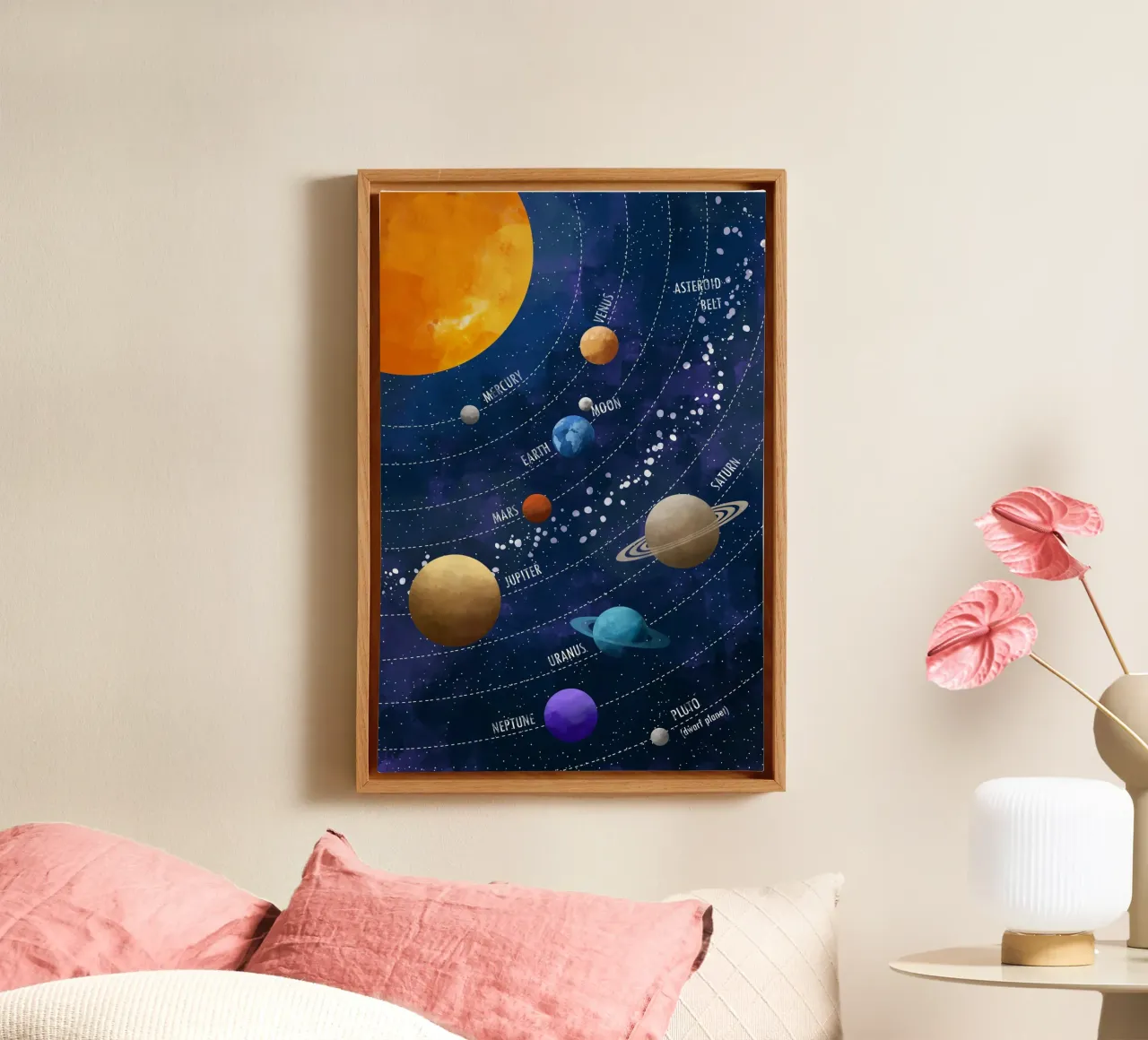 Cats & Dotz - Solar system 02 canvas by The Artcircle