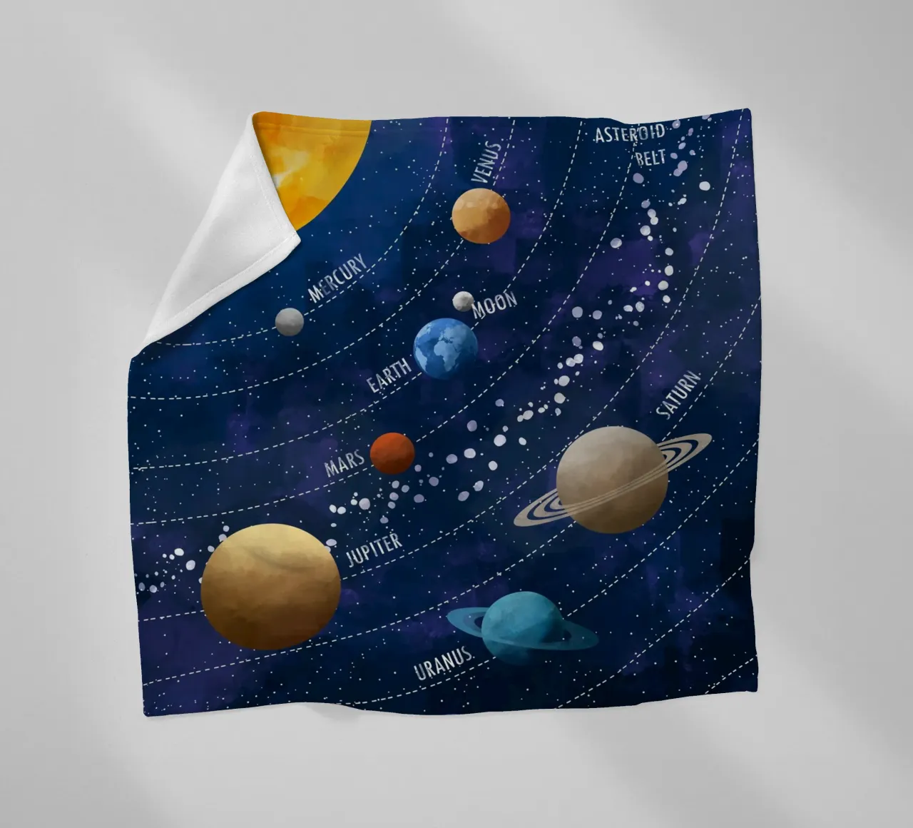 Cats & Dotz - Sistema solare 02 coperta in pile da The Artcircle