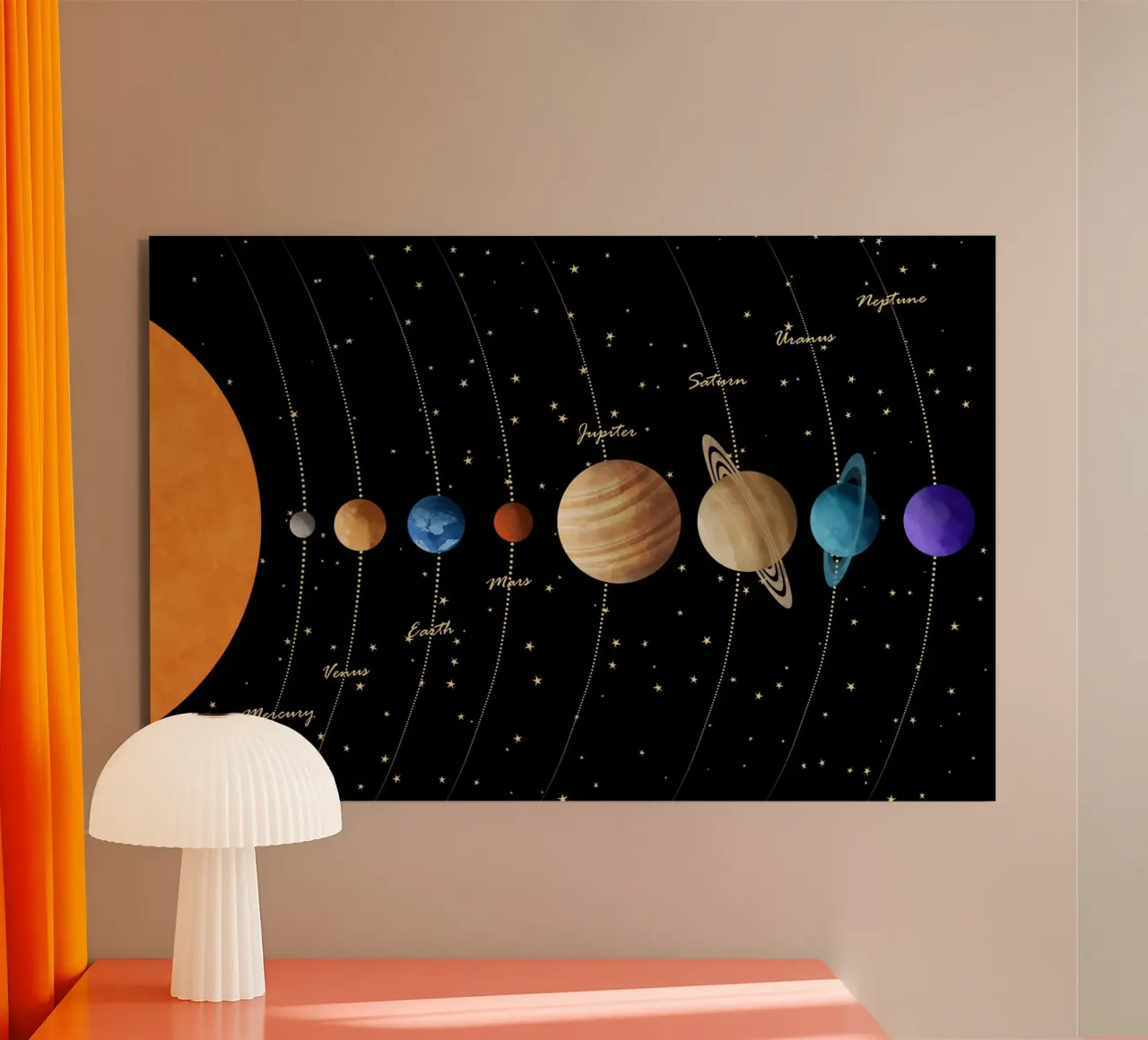 Cats & Dotz - Sistema solare 03 alluminio dibond da The Artcircle