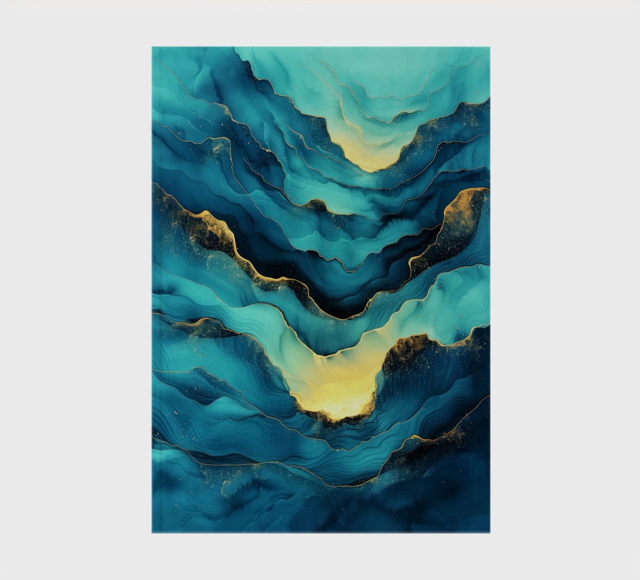 Blue abstraction waves notebook by Justyna Jaszke JBJart