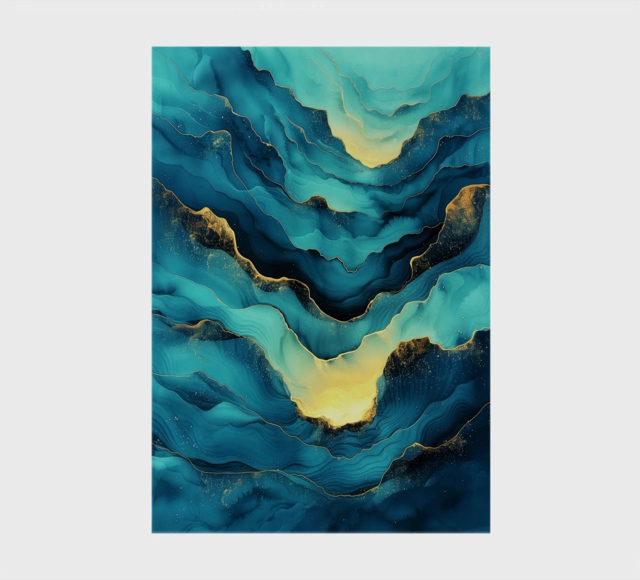 Blue abstraction waves notebook by Justyna Jaszke JBJart