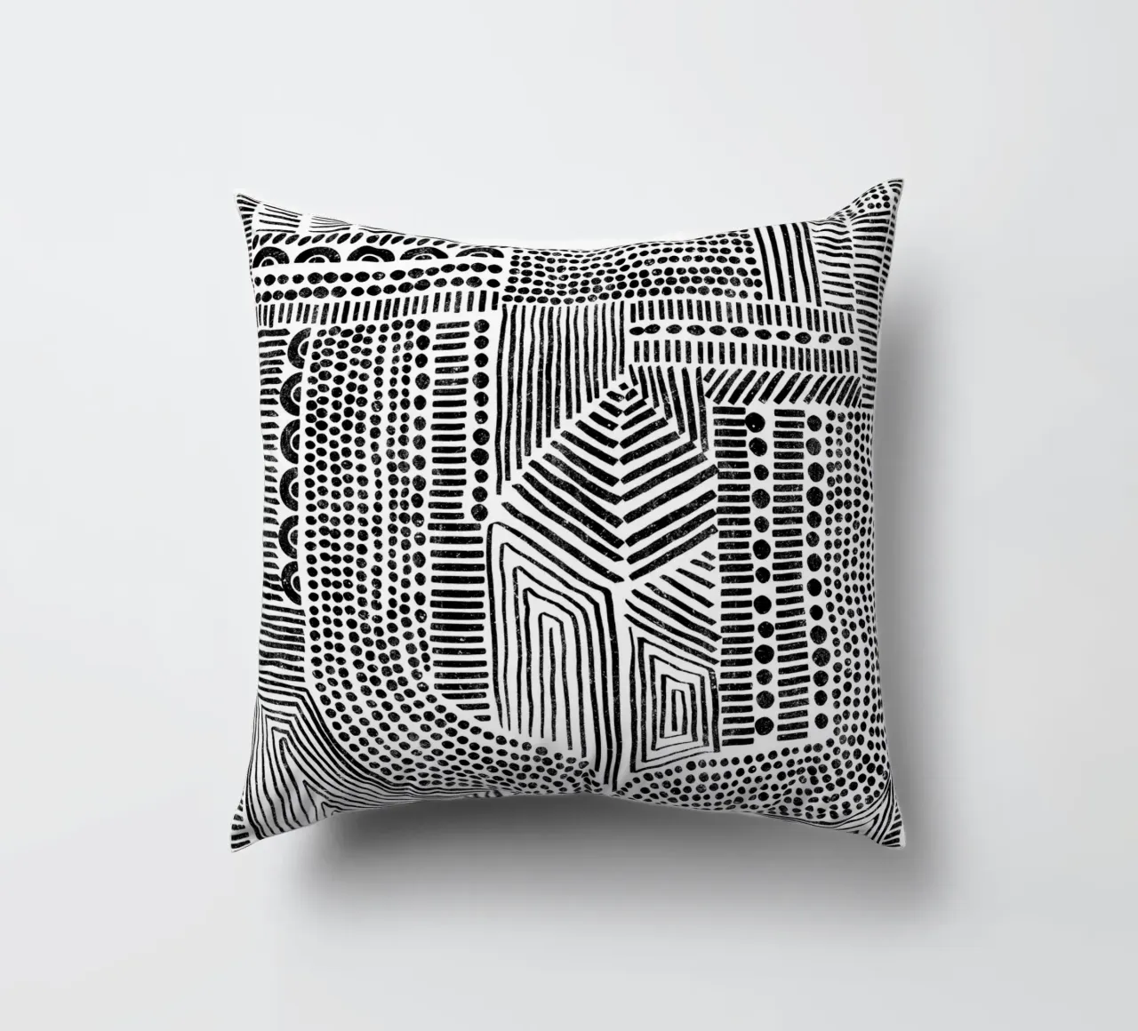 Cats & Dotz - Structures decorative cushion by The Artcircle