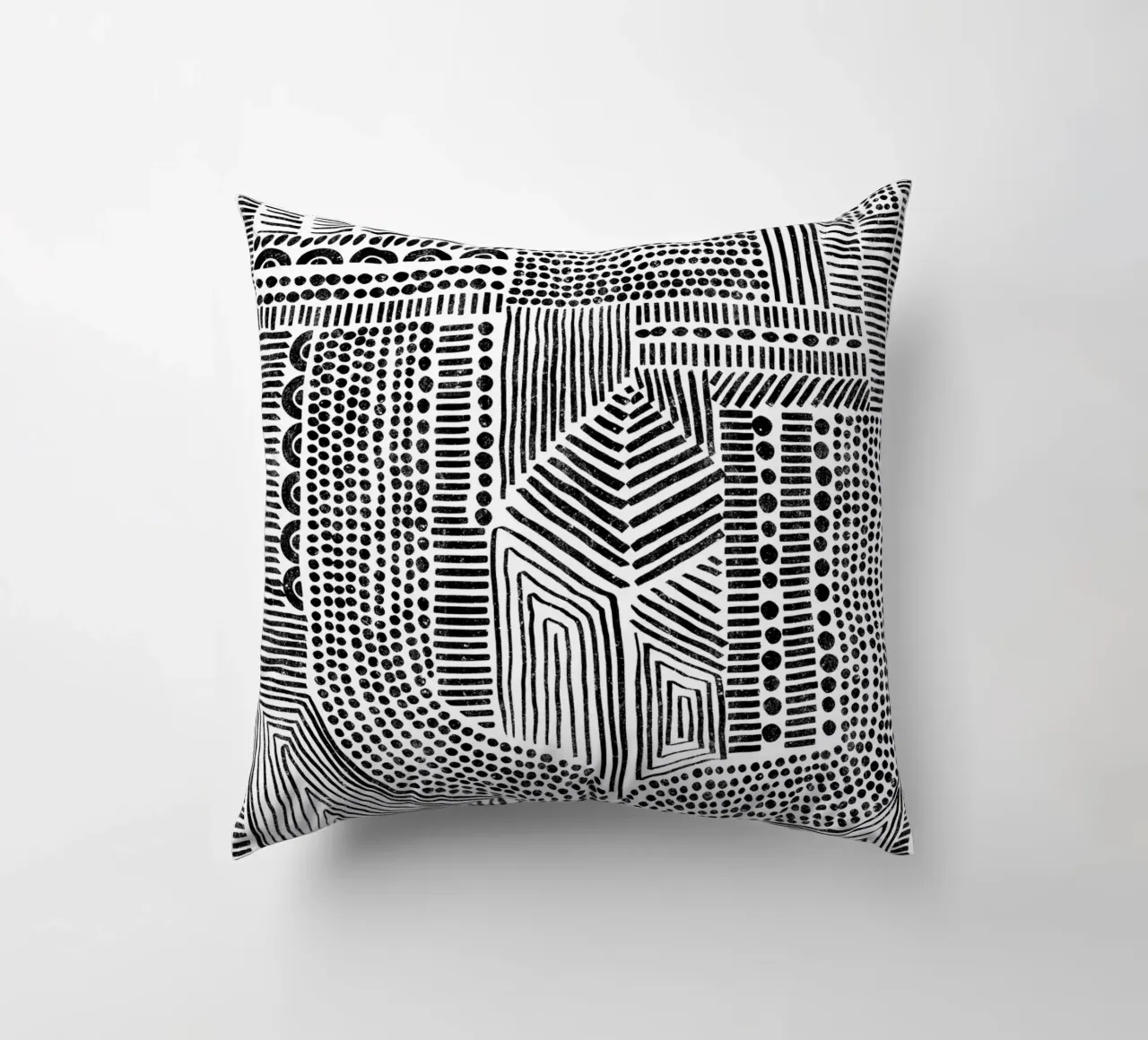 Cats & Dotz - Structures decorative cushion by The Artcircle