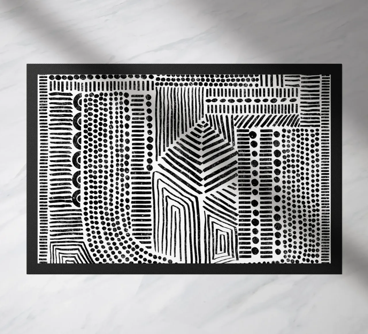 Cats & Dotz - Structures doormat by The Artcircle