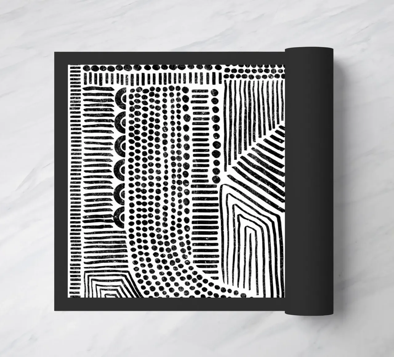 Cats & Dotz - Structures doormat by The Artcircle