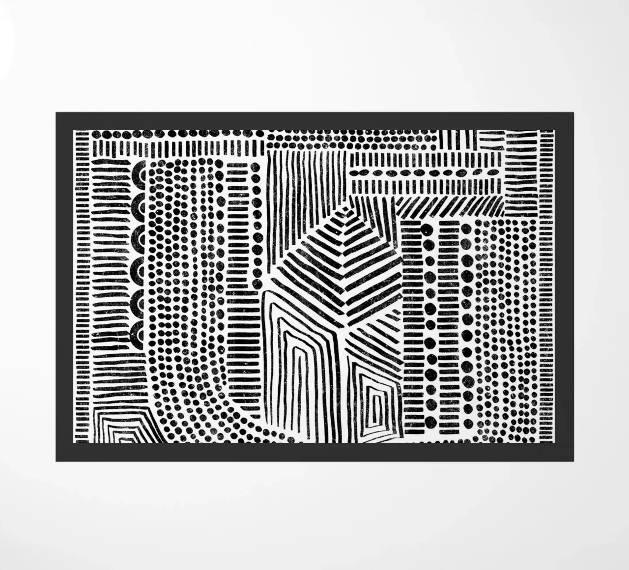 Cats & Dotz - Structures doormat by The Artcircle