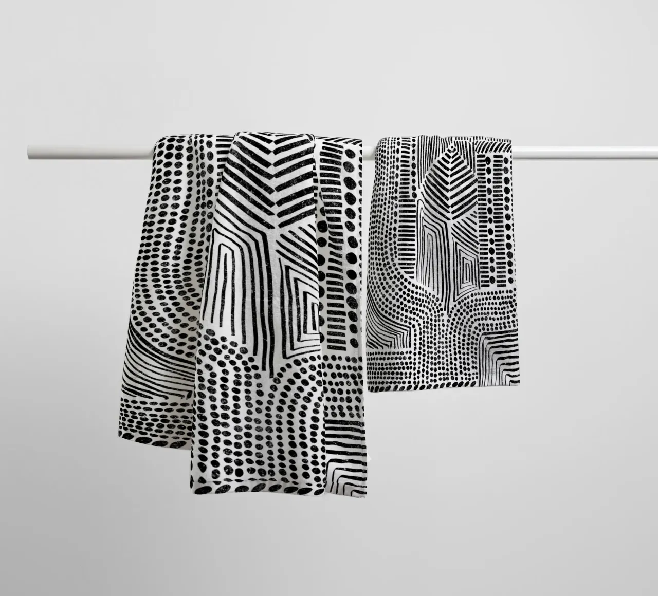 Cats & Dotz - Structures towel by The Artcircle