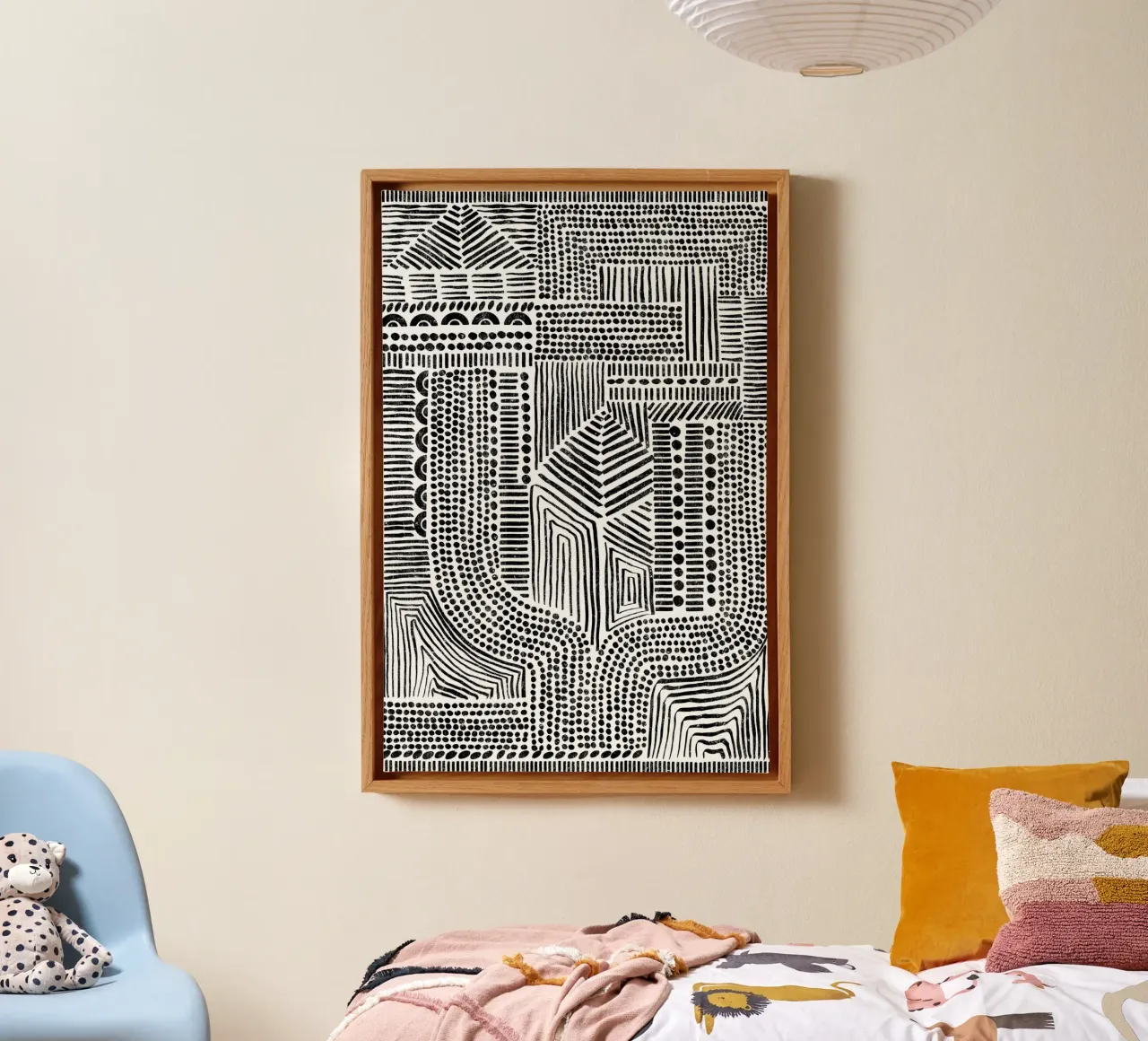 Cats & Dotz - Structures canvas by The Artcircle