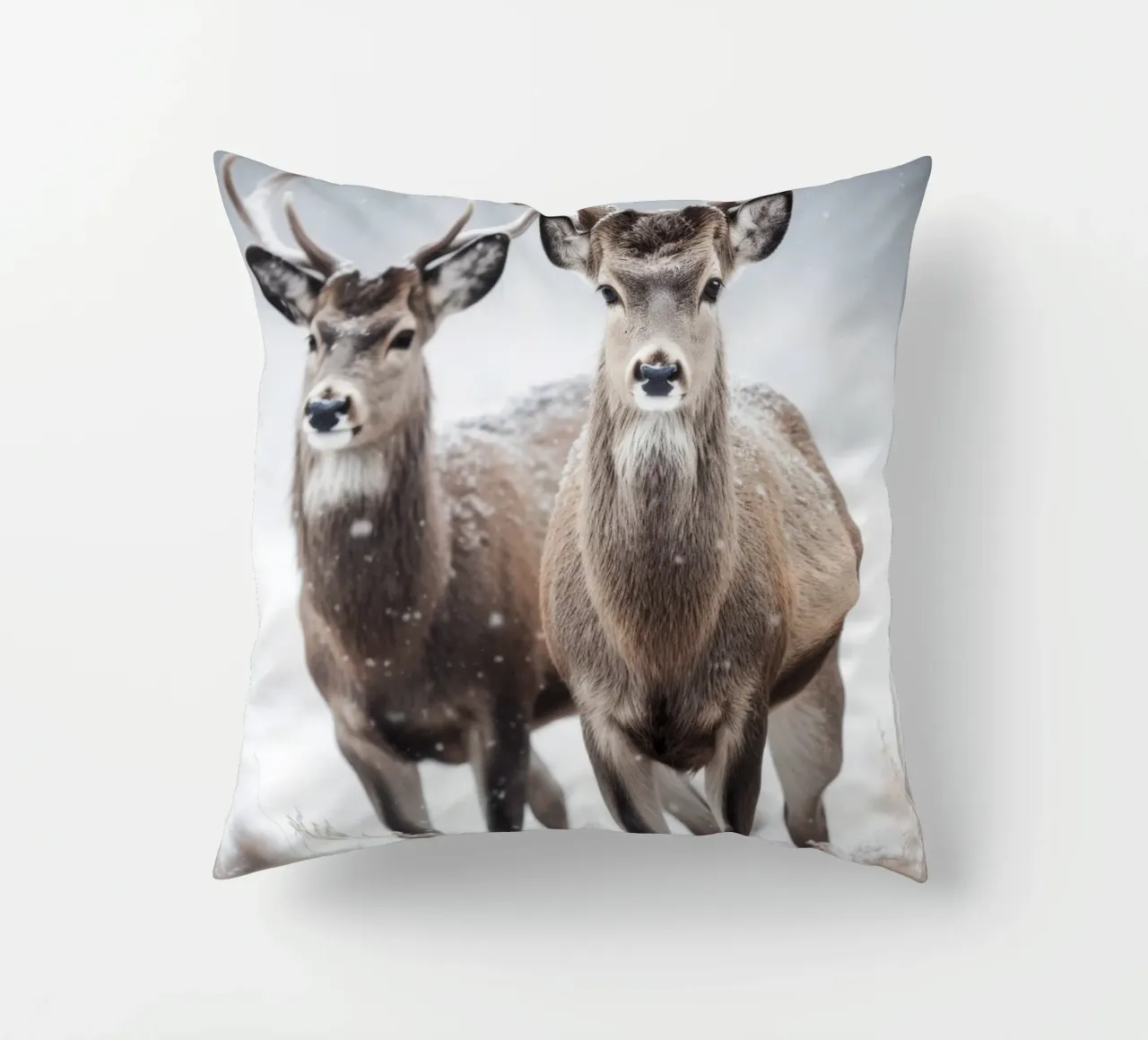 Two Deers Kissen von treechild