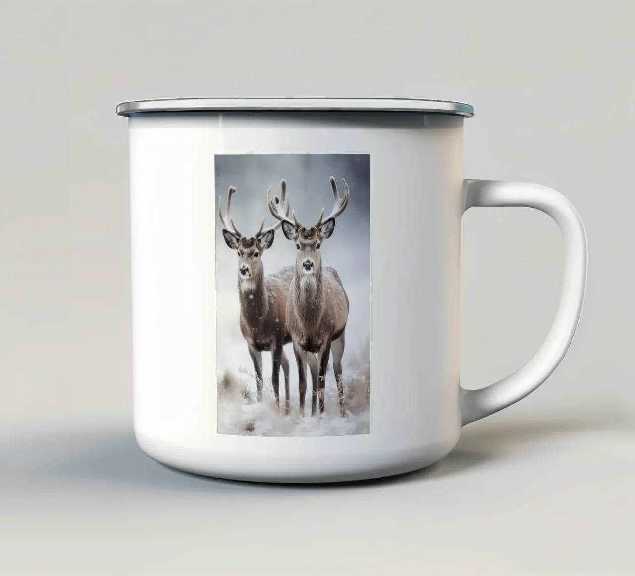 Two Deers tazza in smalto da treechild