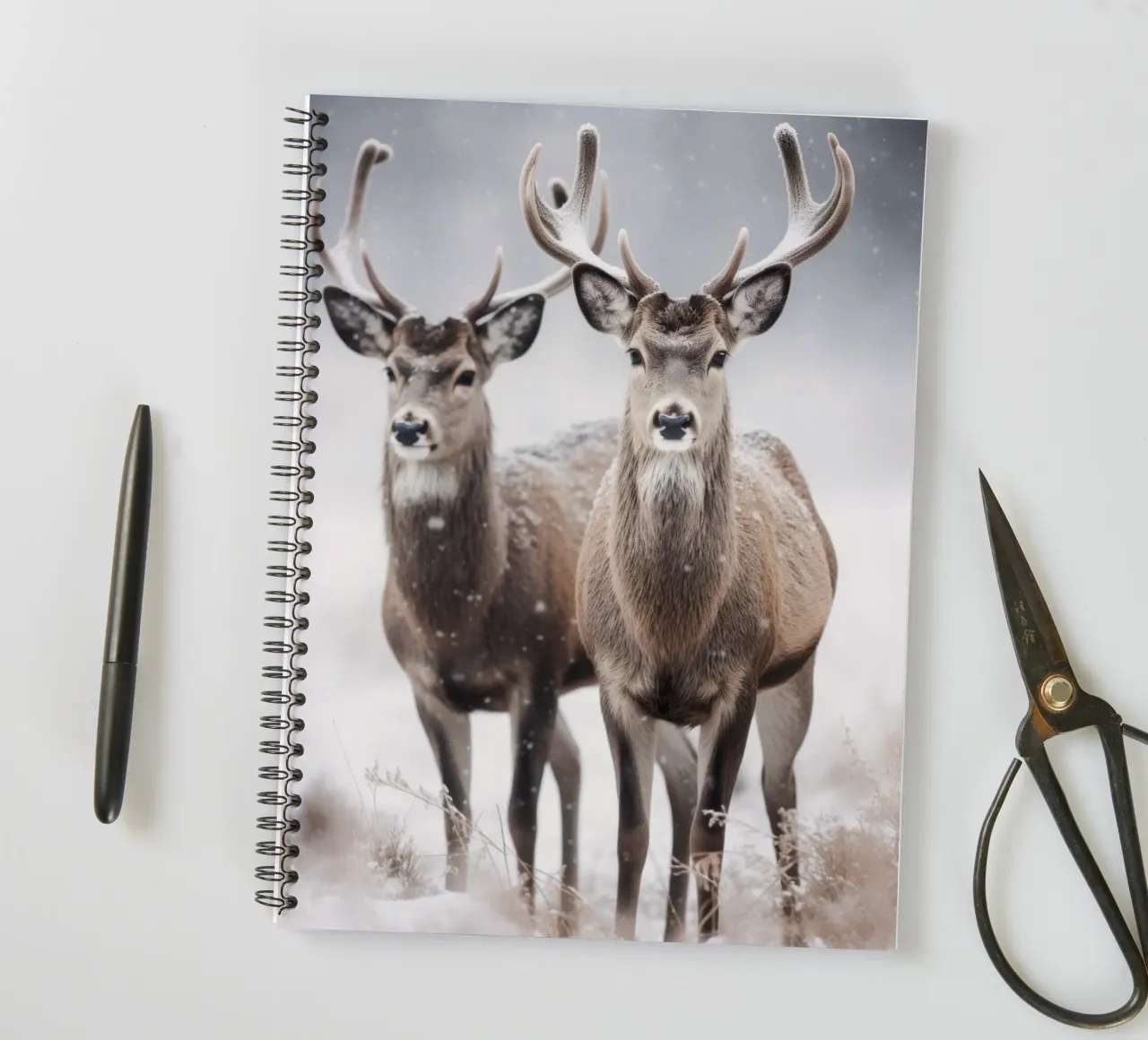 Two Deers spiral notebook by treechild