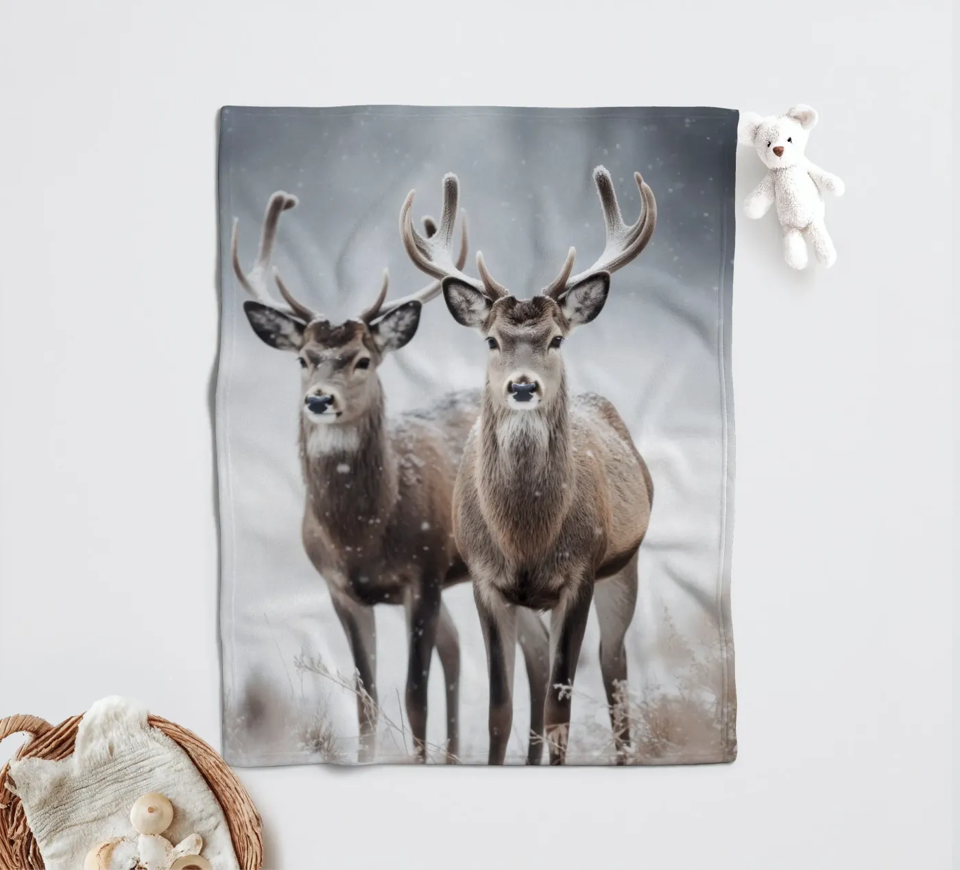 Two Deers coperta in pile da treechild