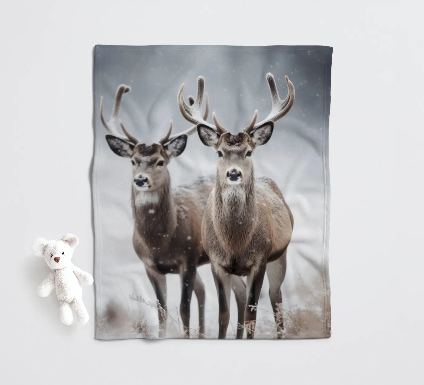 Two Deers coperta in pile da treechild