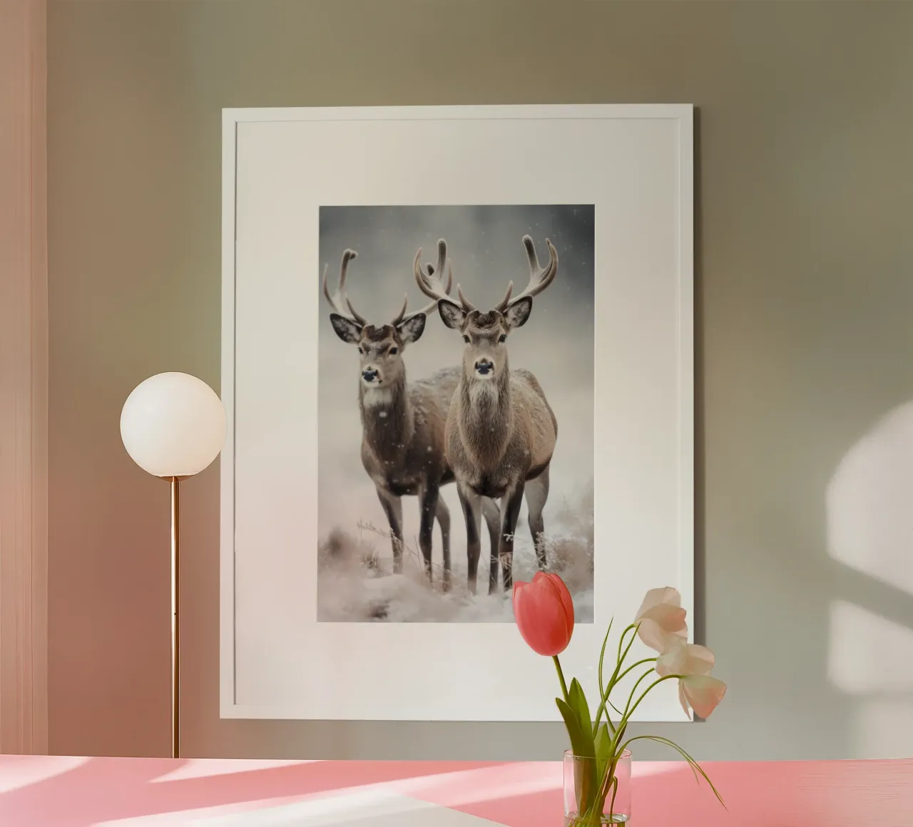 Two Deers poster by treechild