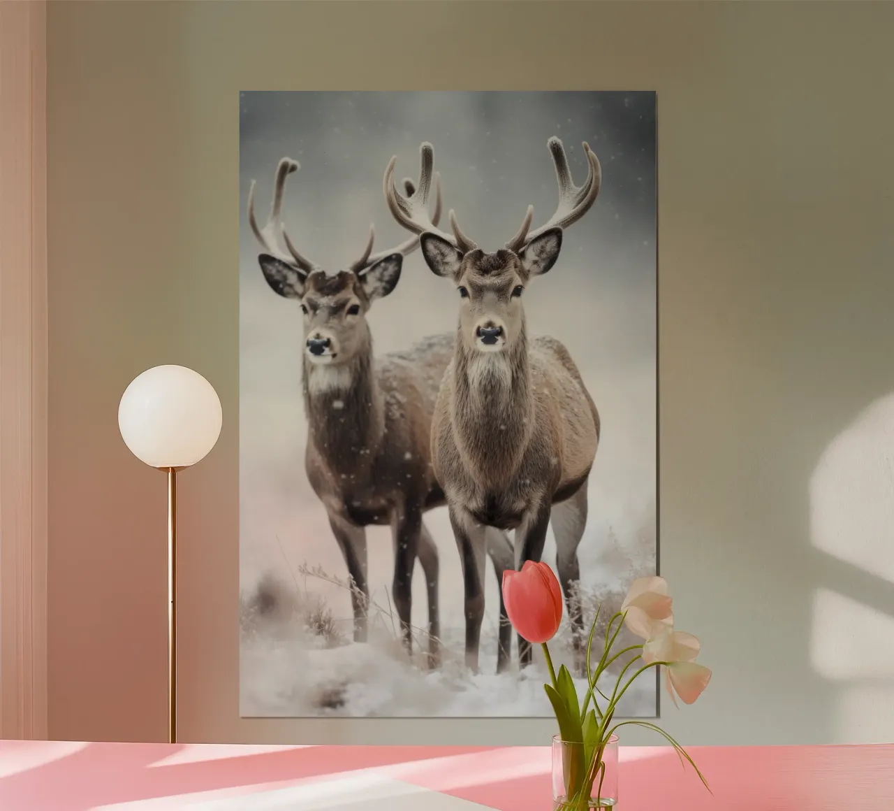 Two Deers poster by treechild