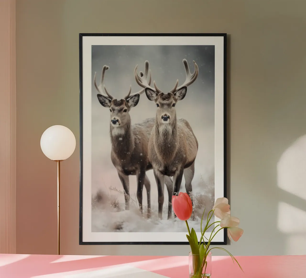 Two Deers poster by treechild