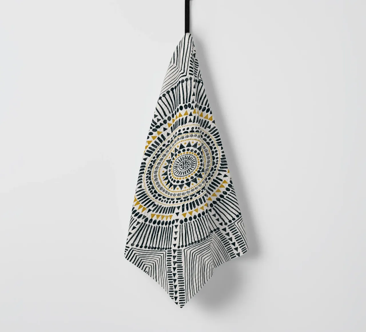 Cats & Dotz - Sun Tribal 02 tea towel by The Artcircle