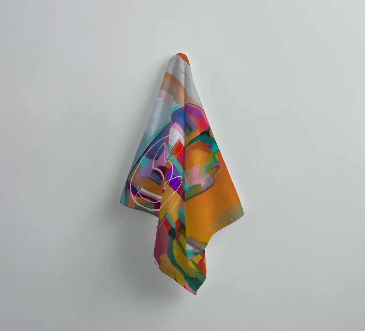 Cats & Dotz - Thoughts towel by The Artcircle