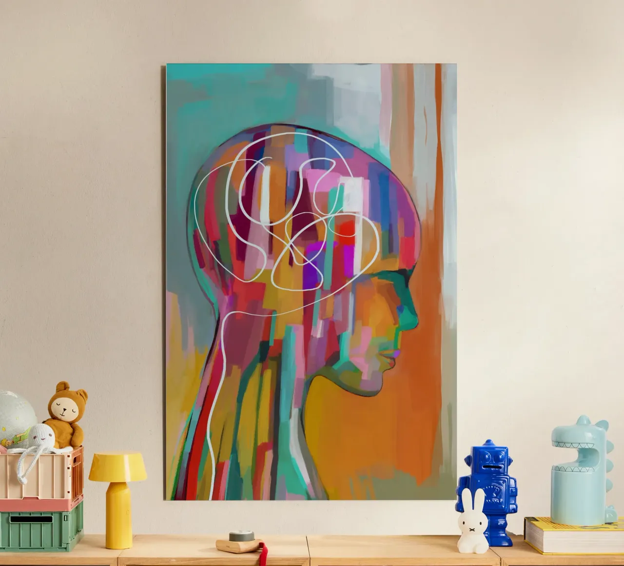 Cats & Dotz - Thoughts alu-dibond by The Artcircle