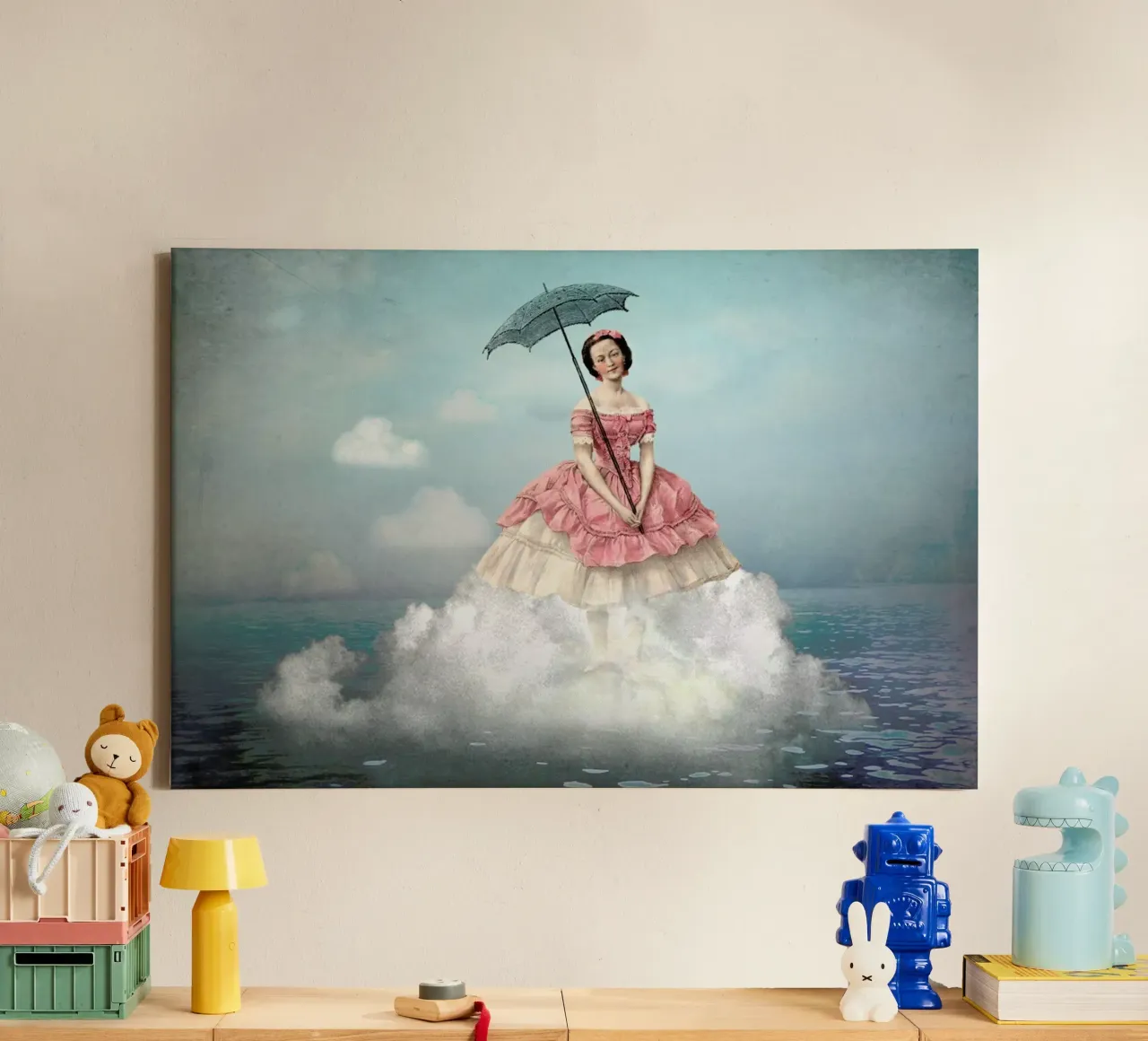 Swimming Cloud canvas met Baklijst van Catrin Welz-Stein