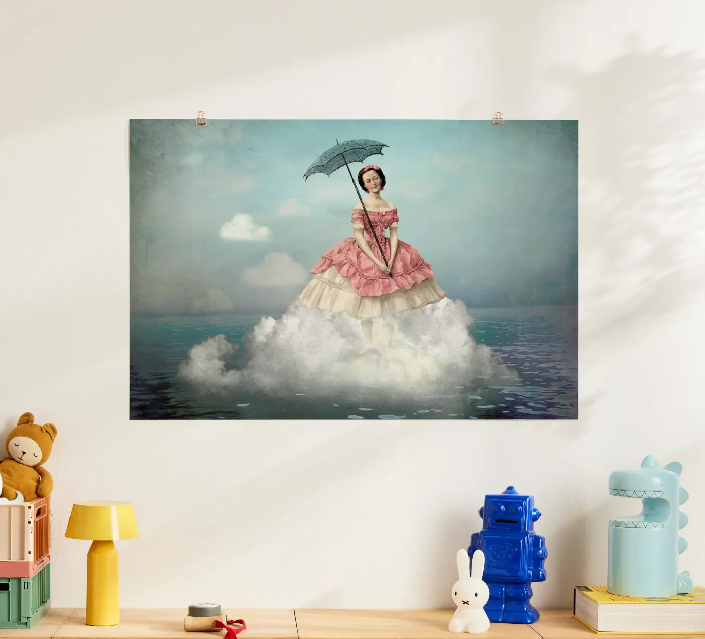 Swimming Cloud poster van Catrin Welz-Stein