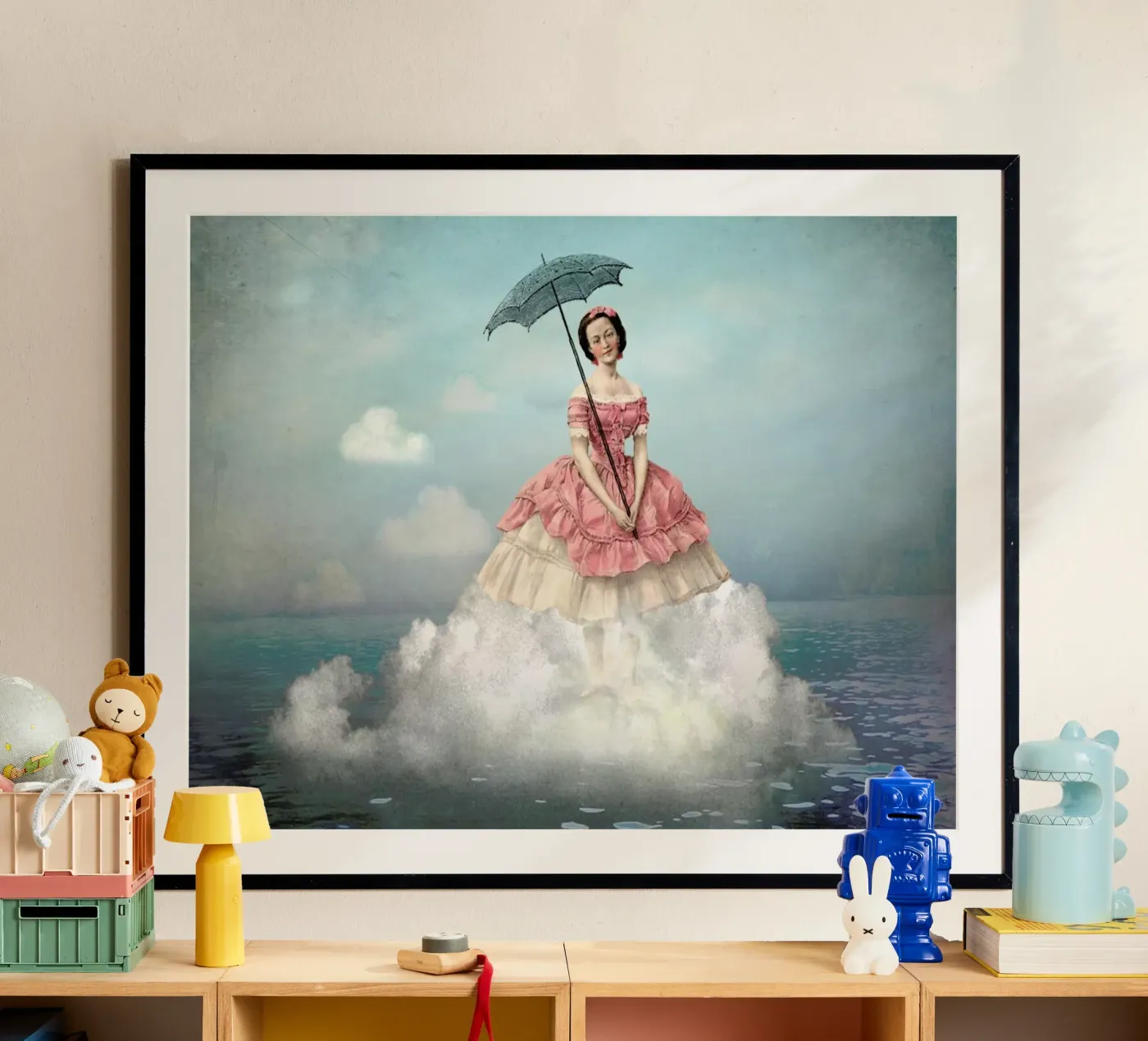 Swimming Cloud poster van Catrin Welz-Stein
