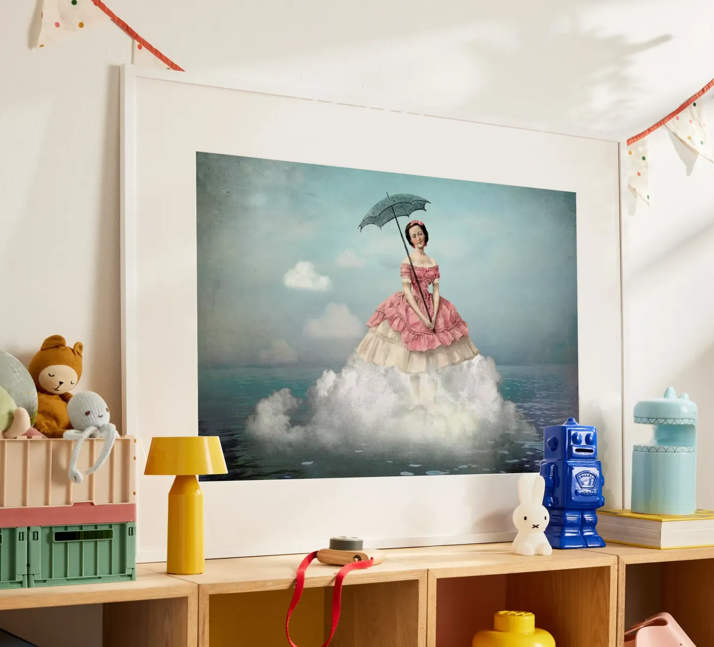 Swimming Cloud poster van Catrin Welz-Stein