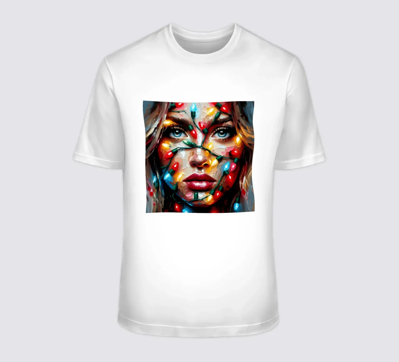 Christmas String Lights t-shirt by ARTOMATIC