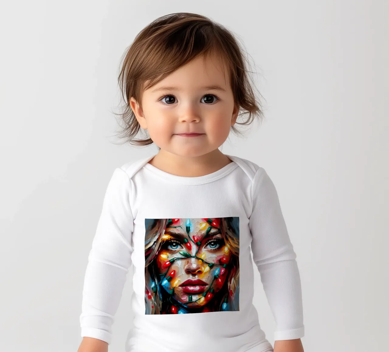 Lichterketten für Weihnachten Langarm Babybody von ARTOMATIC