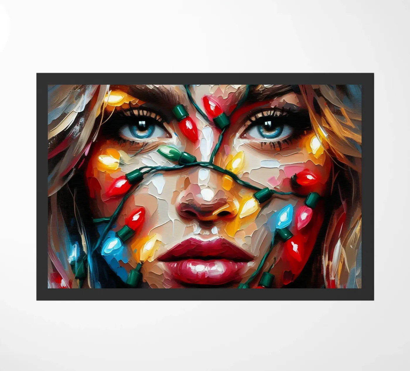 Christmas String Lights doormat by ARTOMATIC