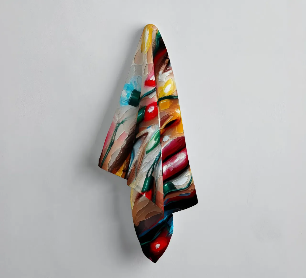 Christmas String Lights towel by ARTOMATIC