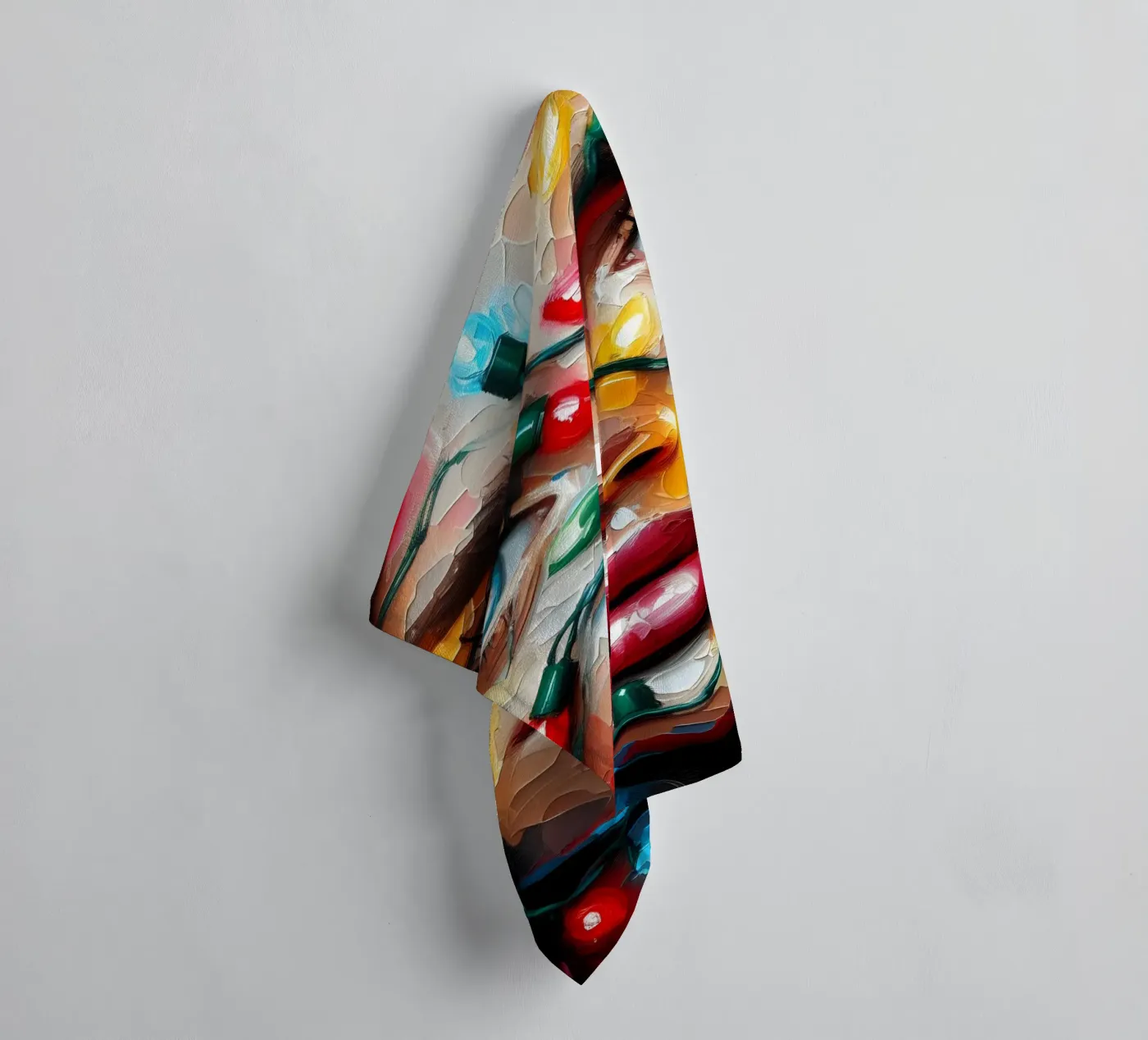 Christmas String Lights towel by ARTOMATIC