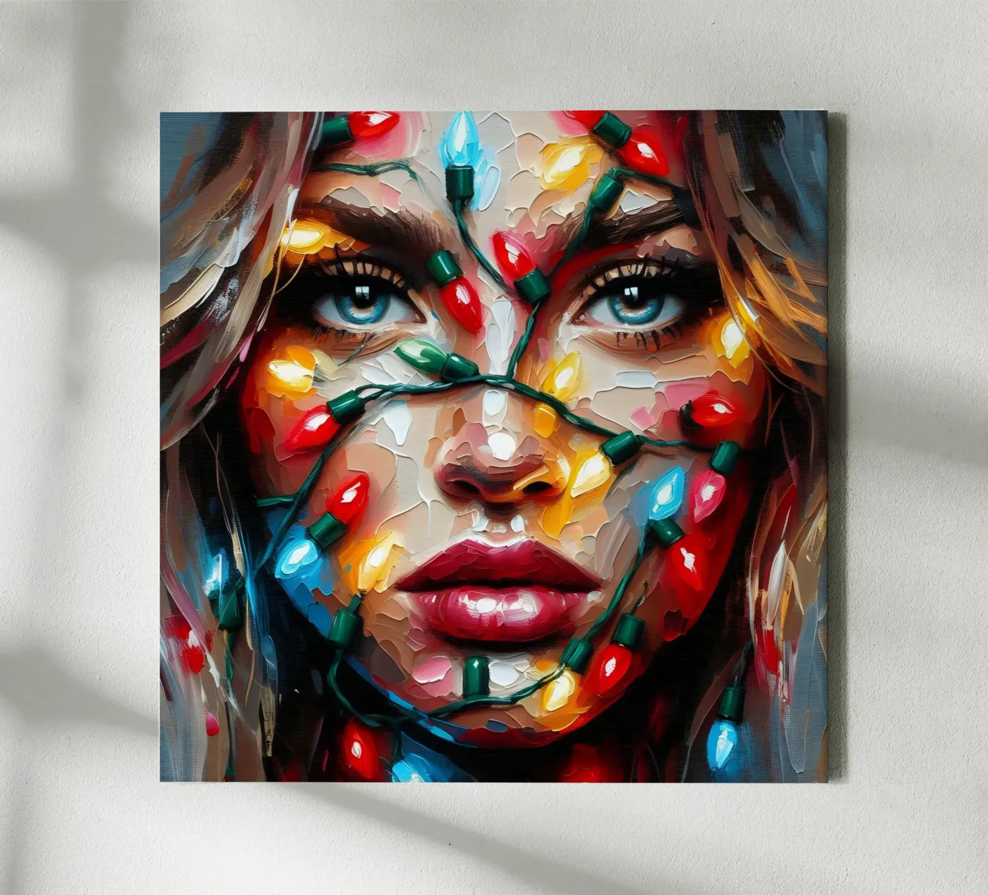 Kerstverlichting canvas van ARTOMATIC