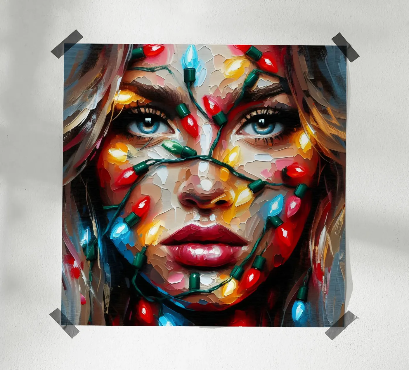 Christmas String Lights poster by ARTOMATIC