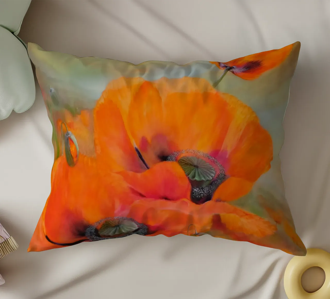 Sunny prospects decorative cushion by Annette Schmucker