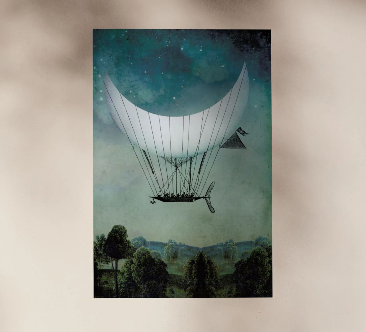 The Moon Ship pellicola backlit da Catrin Welz-Stein