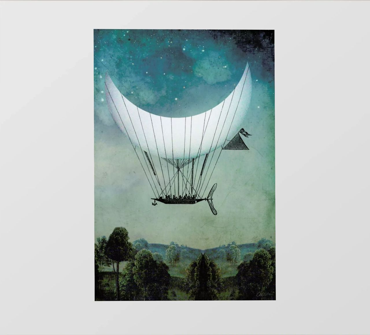 The Moon Ship pellicola backlit da Catrin Welz-Stein