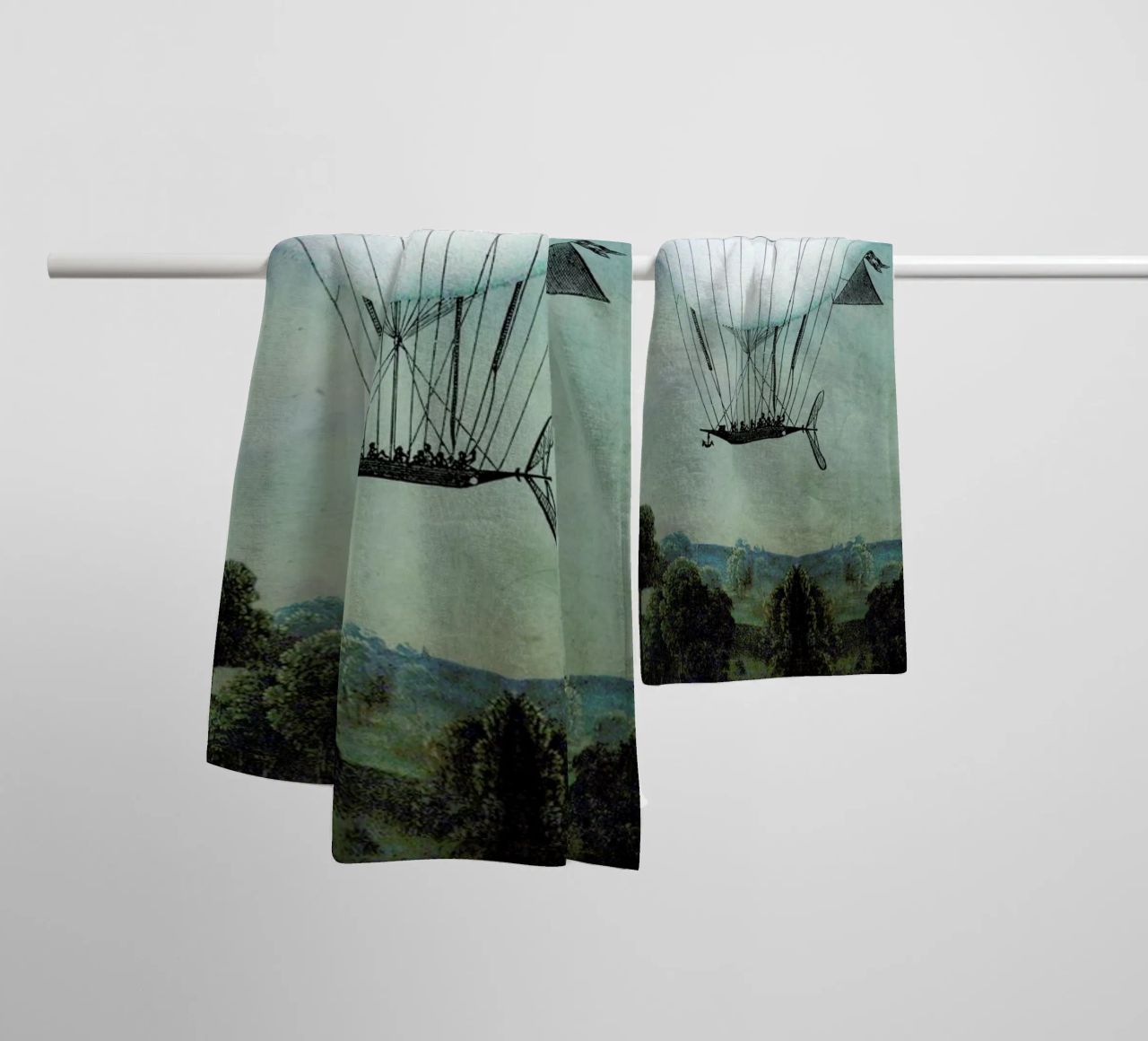 The Moon Ship towel by Catrin Welz-Stein
