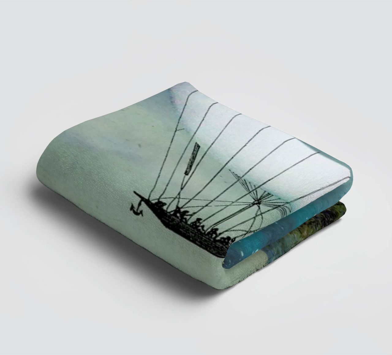 The Moon Ship towel by Catrin Welz-Stein