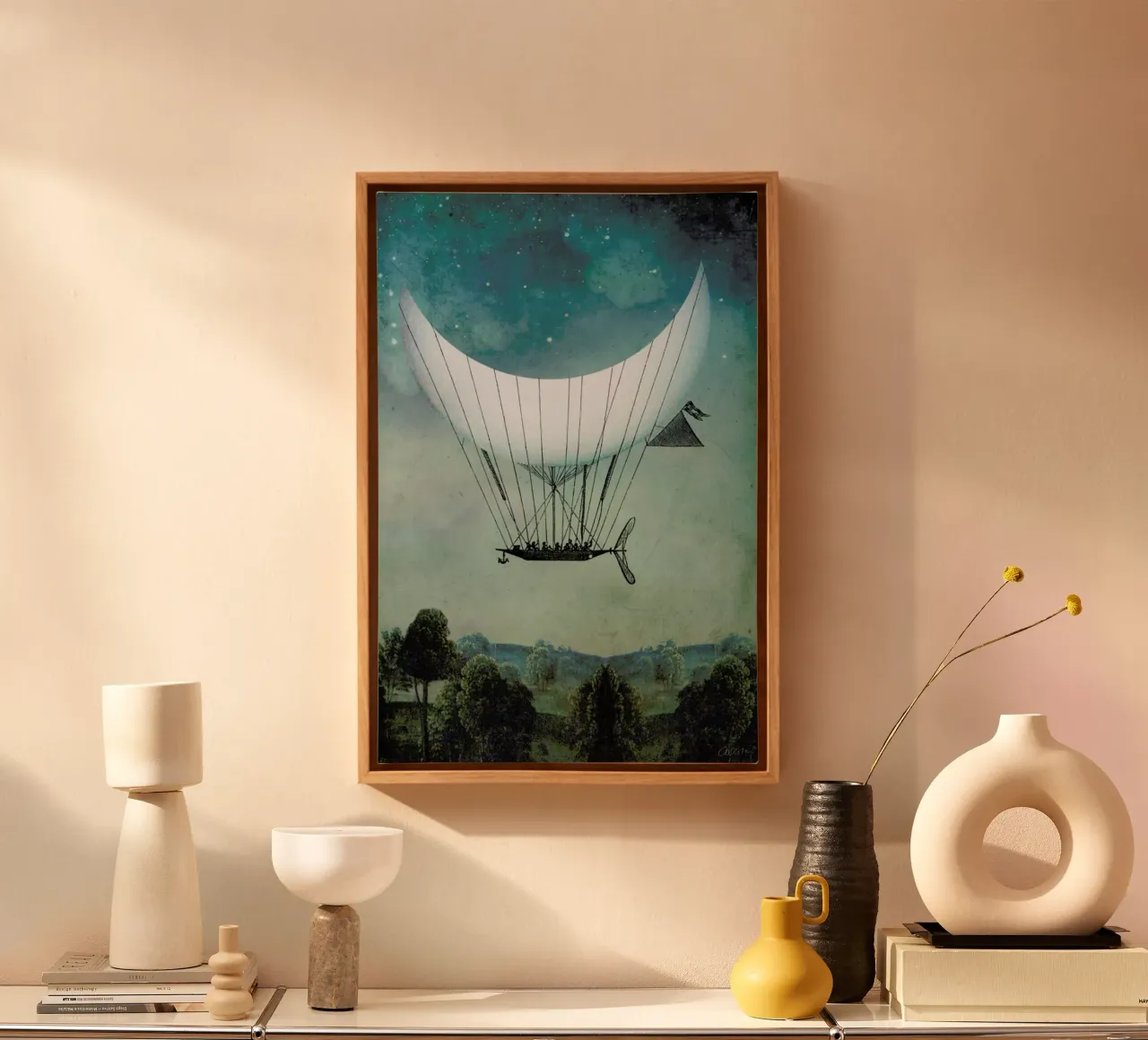 The Moon Ship tela con Cornice a cassetta da Catrin Welz-Stein