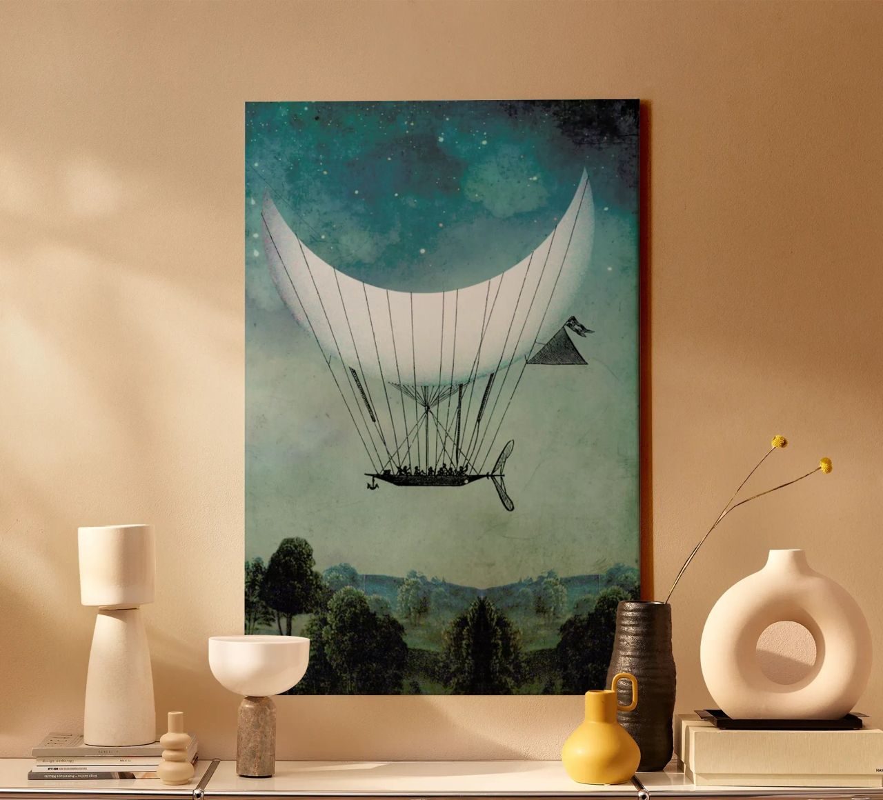 The Moon Ship Leinwand von Catrin Welz-Stein