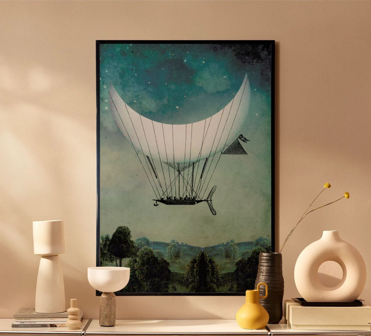 The Moon Ship poster by Catrin Welz-Stein