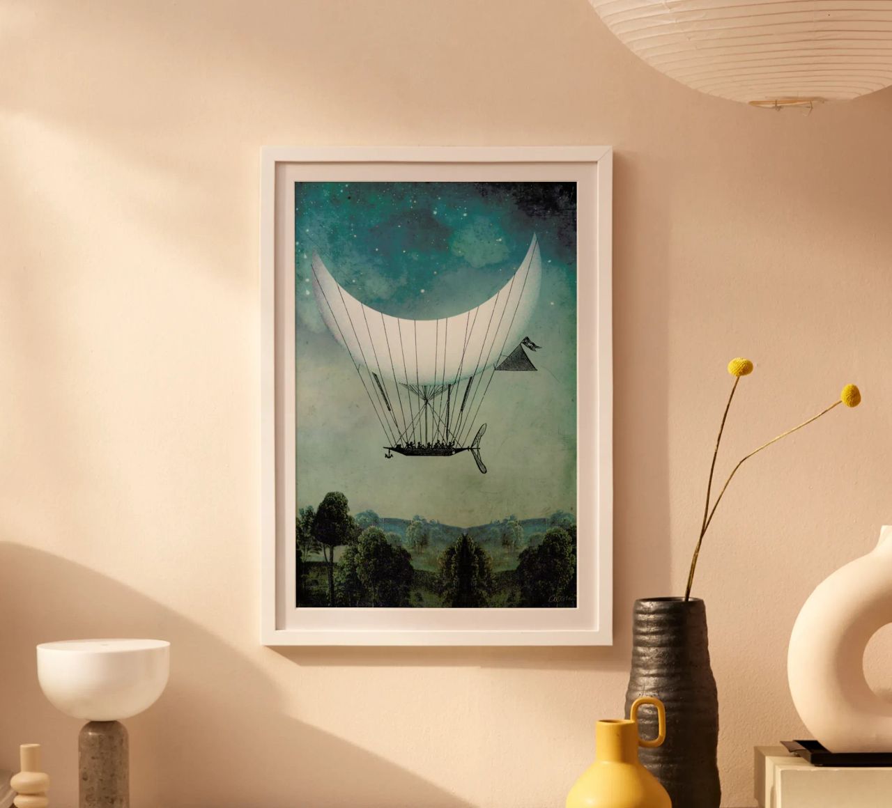 The Moon Ship poster by Catrin Welz-Stein