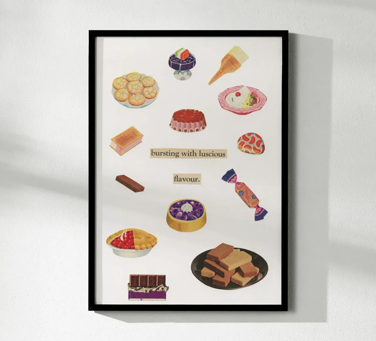 Dolci poster con telaio in plastica da Cassia Beck Collage