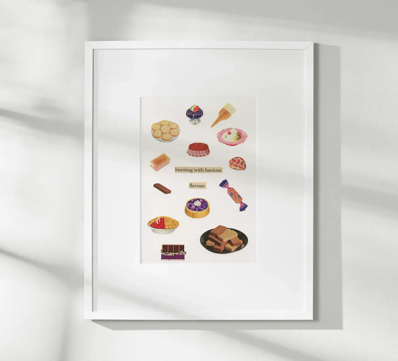 Dolci poster con telaio in plastica da Cassia Beck Collage