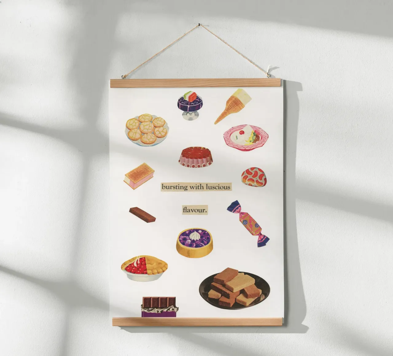 Dolci poster con telaio in plastica da Cassia Beck Collage