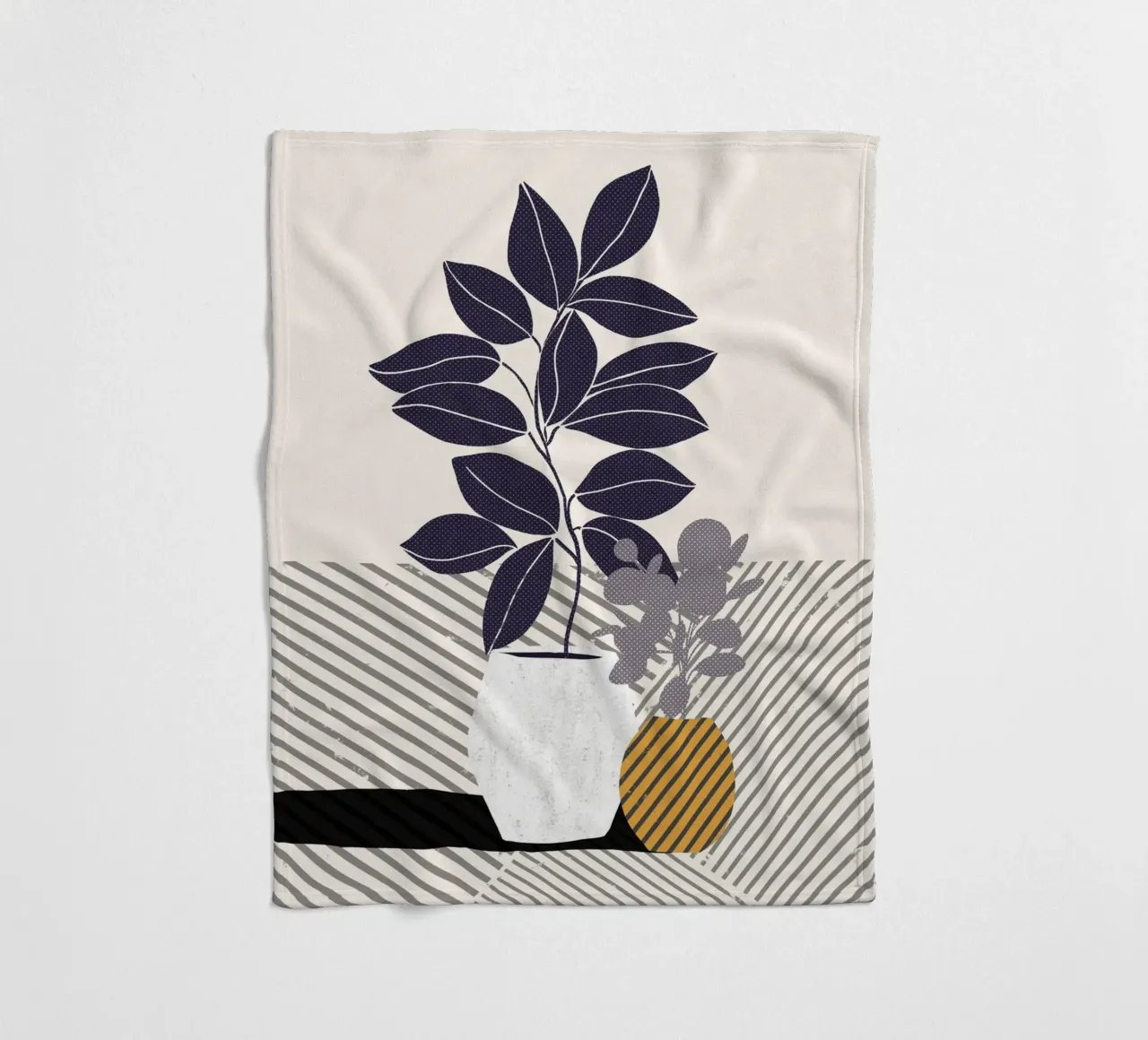 Gatti e puntini - Vaso 01 coperta in pile da The Artcircle