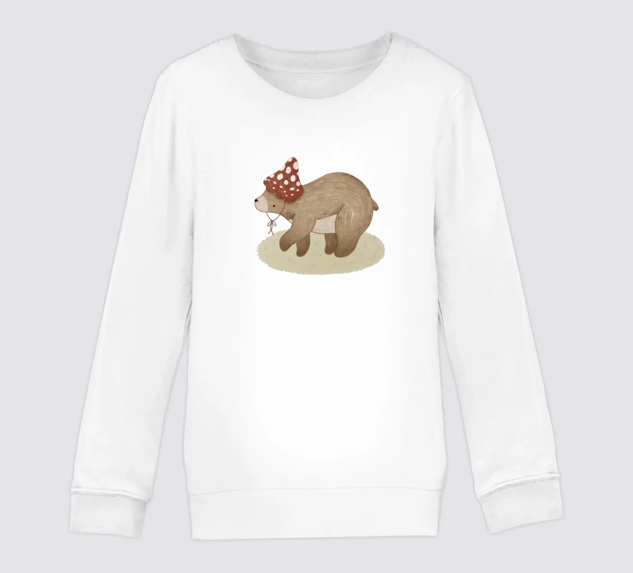 Anna Lunak - L'orso con il cappello di feltro felpa bambino da The Artcircle