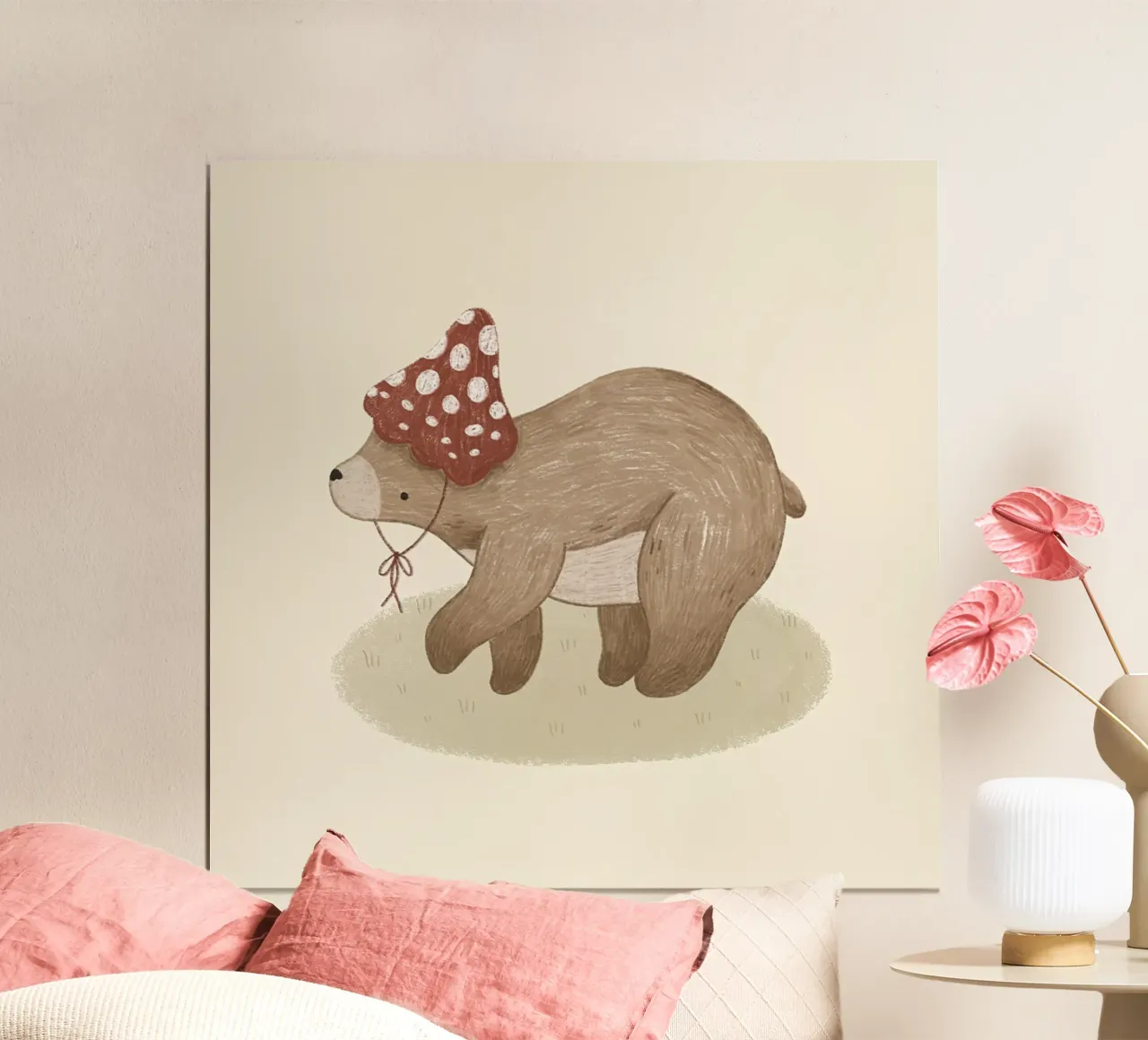 Anna Lunak - L'orso con il cappello di feltro carta hahnemühle da The Artcircle